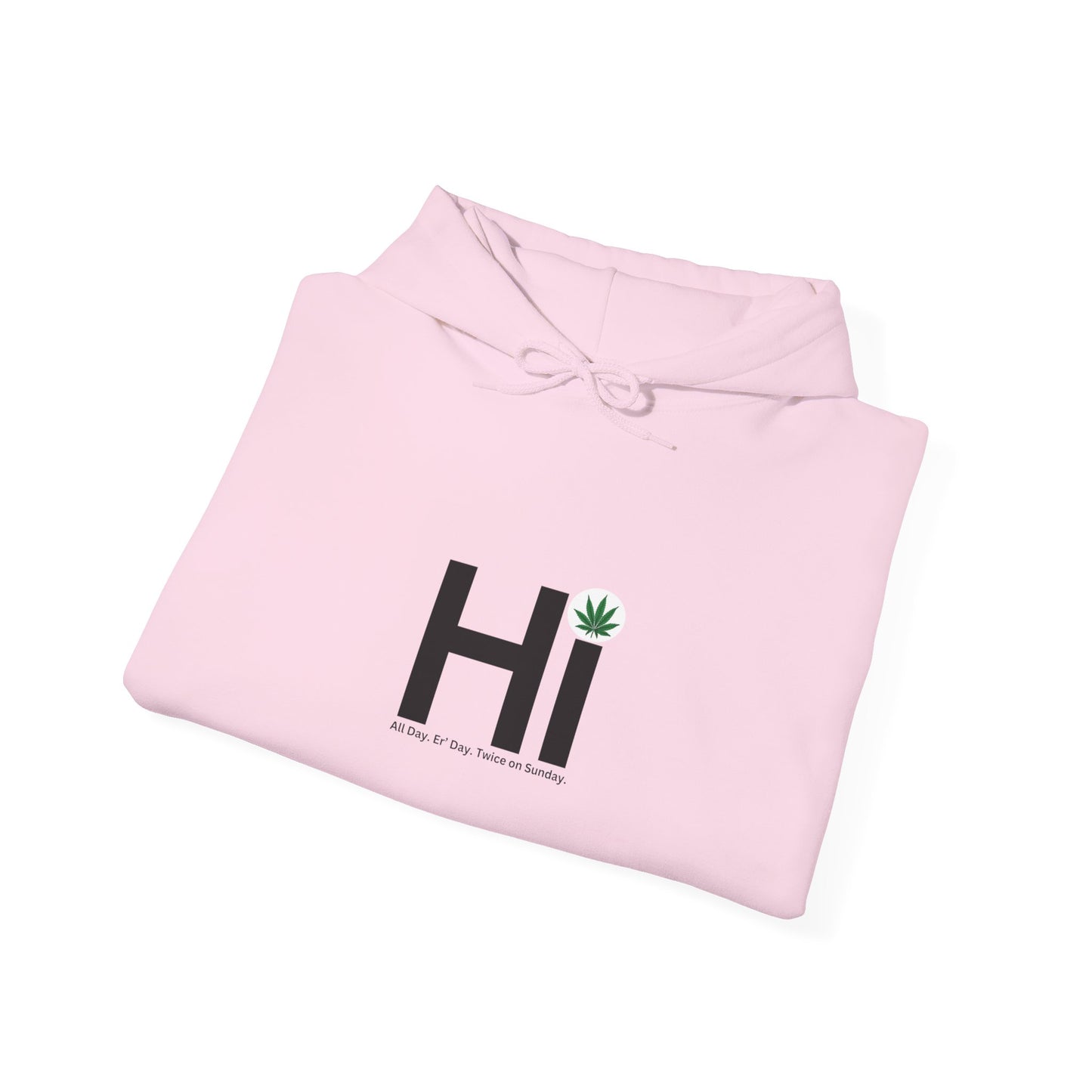 Hi - Black Letters - Unisex Heavy Blend™ Hooded Sweatshirt