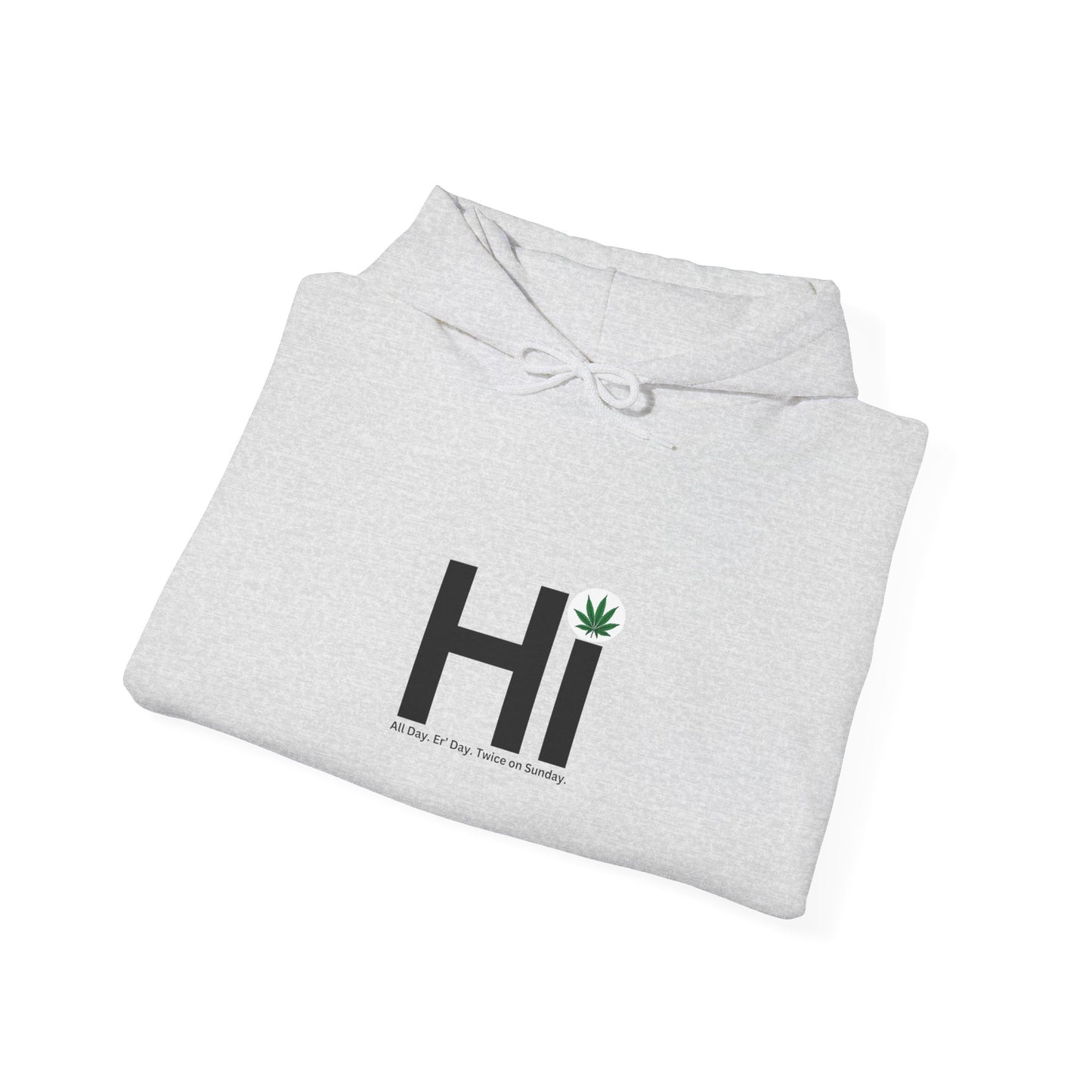 Hi - Black Letters - Unisex Heavy Blend™ Hooded Sweatshirt