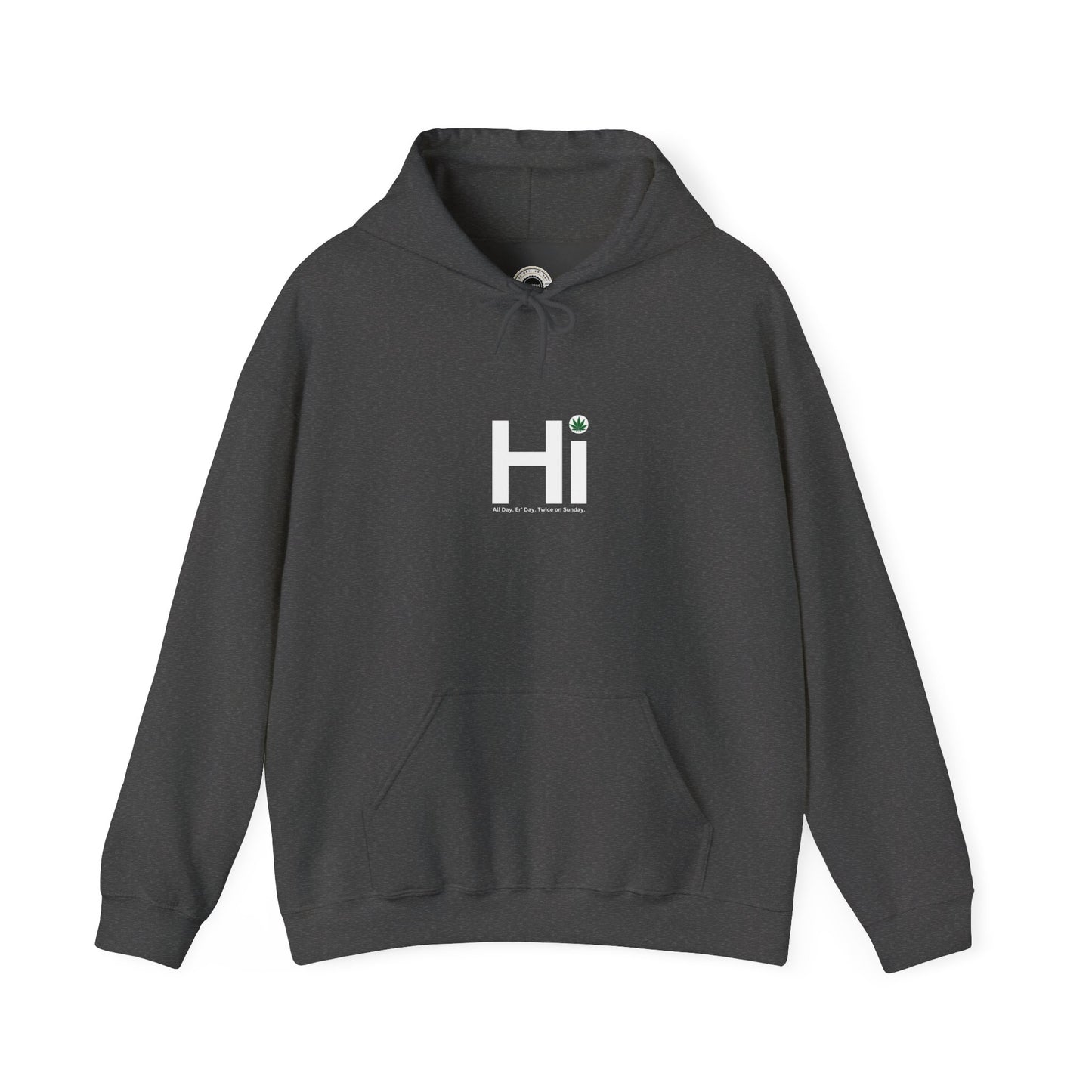 Hi - White Letters - Unisex Heavy Blend™ Hooded Sweatshirt