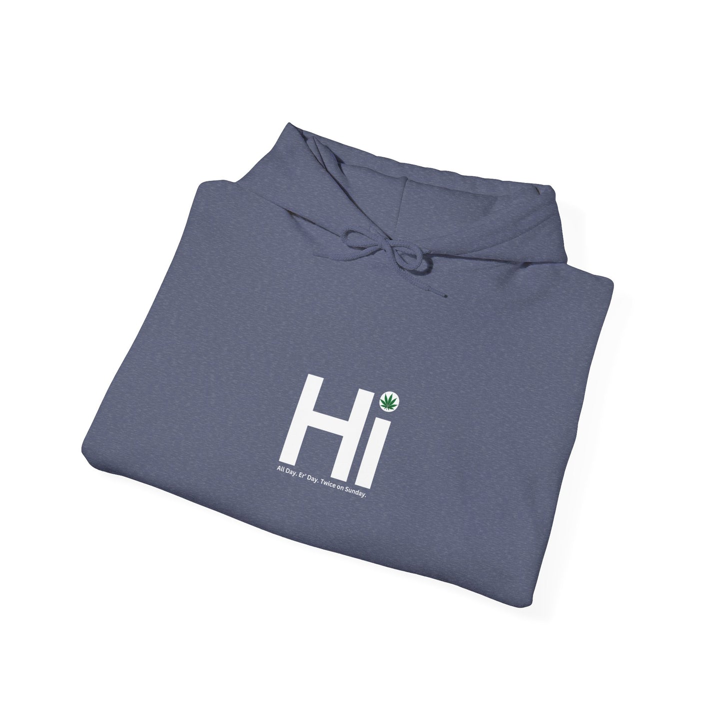 Hi - White Letters - Unisex Heavy Blend™ Hooded Sweatshirt