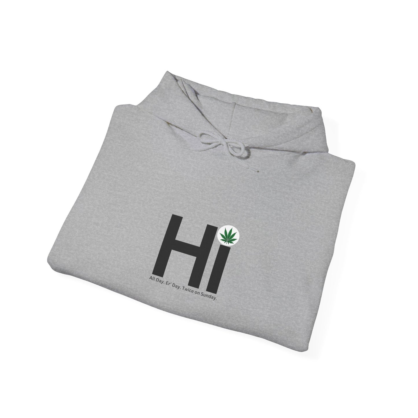 Hi - Black Letters - Unisex Heavy Blend™ Hooded Sweatshirt