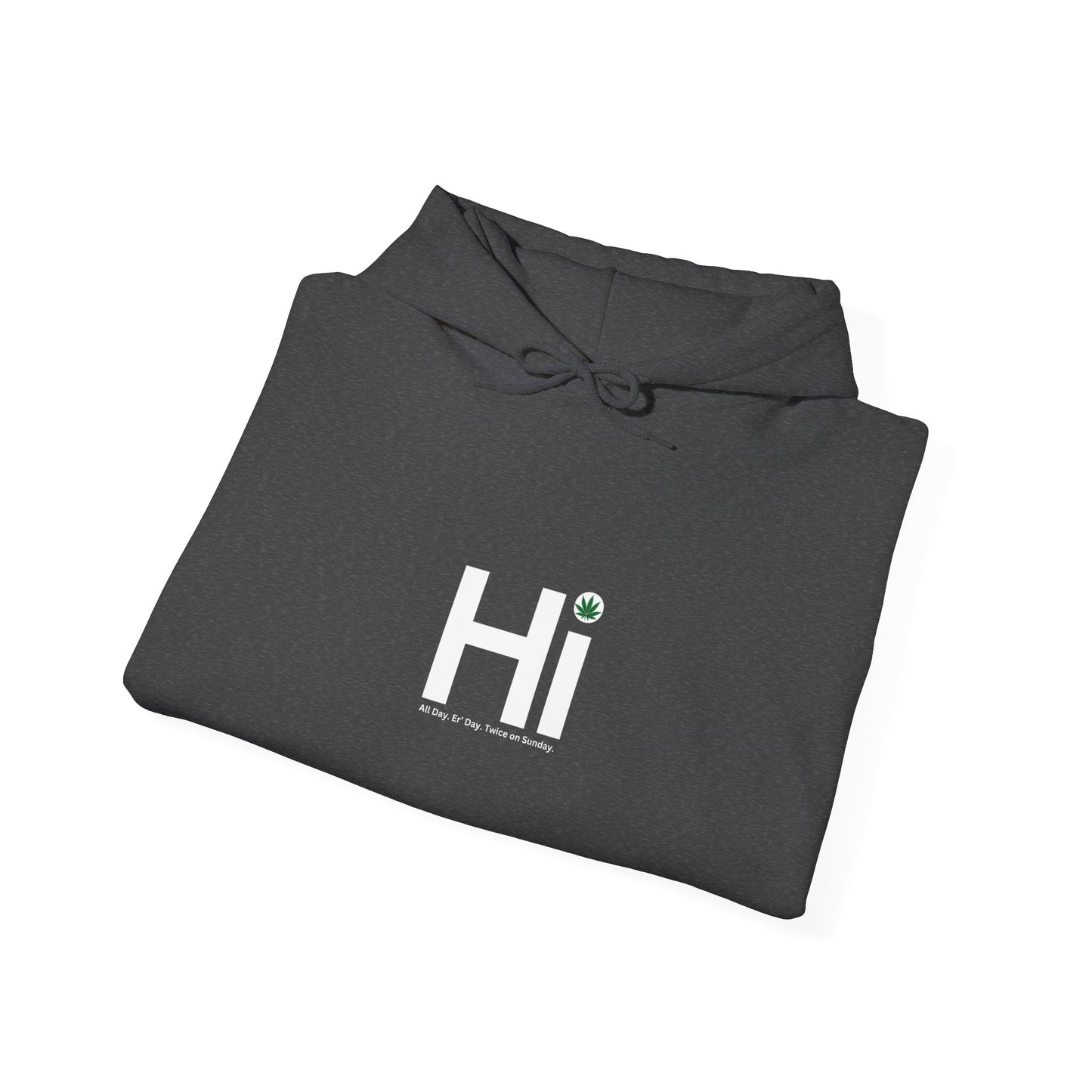 Hi - White Letters - Unisex Heavy Blend™ Hooded Sweatshirt