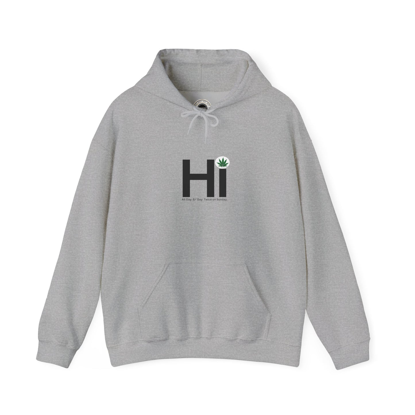 Hi - Black Letters - Unisex Heavy Blend™ Hooded Sweatshirt